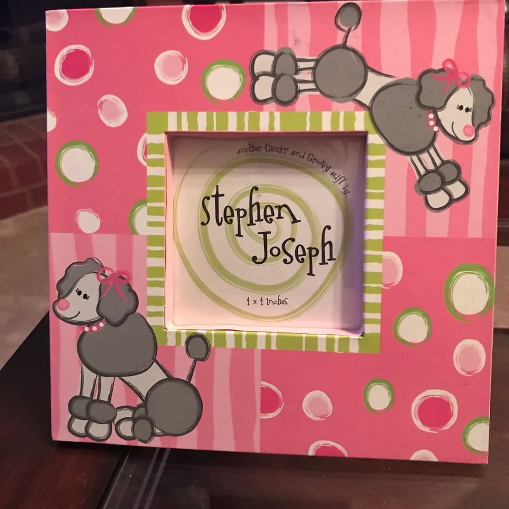 Stephen Joseph pink poodle 4x4 photo frame